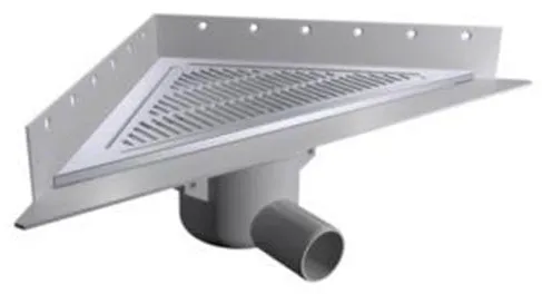 Purus Corner Bodenablauf-Paket Ø50 mm horizontal mit