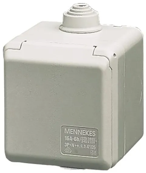 Mennekes CEE Außensteckdose 3-polig 16A 230V IP44 6H 4102